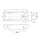image 2 of Square Single Ended Bath, Square Bath Screen and Front Panel - 1700 x 700mm White