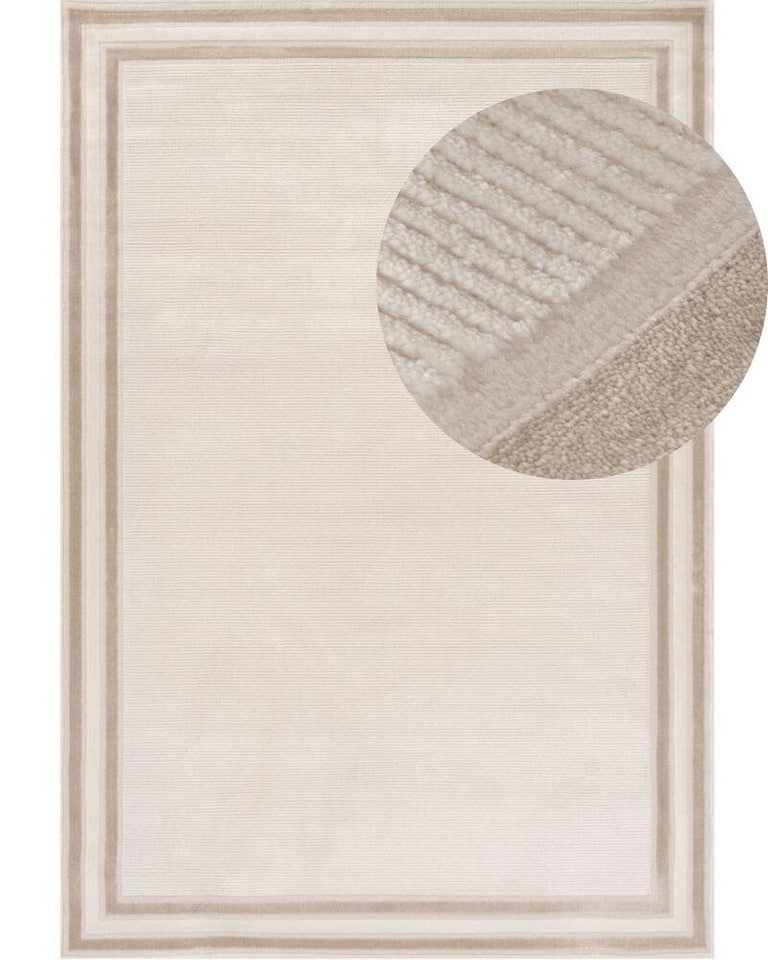 image 1 of The Rugs Carmel Collection Bordered Area Floor Rug Runner Soft Pile Living Room Bedroom