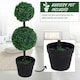 image 8 of Outsunny 2 PCS Artificial Double Ball Tree w/ Pot Home Decoration 15cm