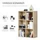 image 3 of HOMCOM Cubic Cabinet Bookcase Storage Shelves for Home Office, Oak