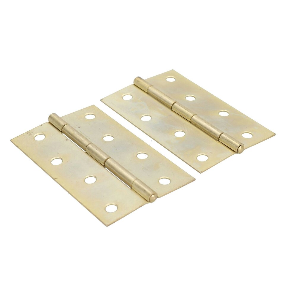 image 1 of 4" (100mm) Brass Plated Steel Door Cabinet Closet Gate Hinges Butt Hinge 16pk Gold