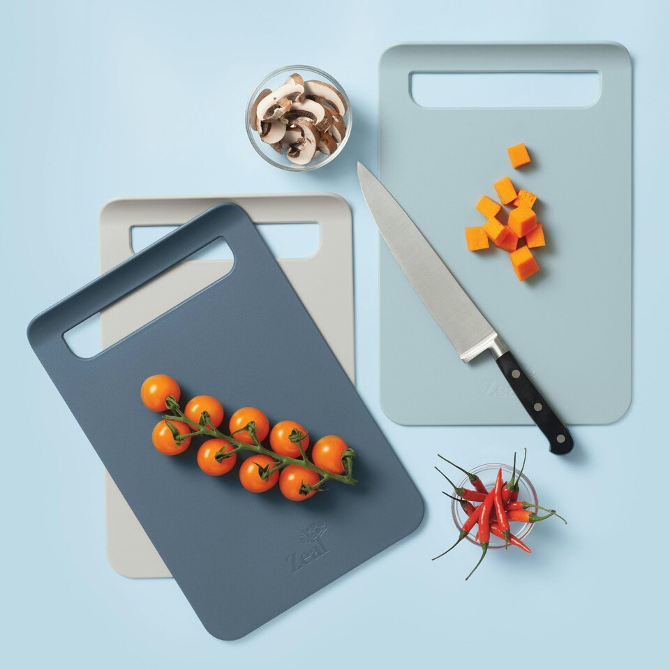image 1 of Zeal Slim Straight to Pan™ Chopping Board, Large Green | Lime Green