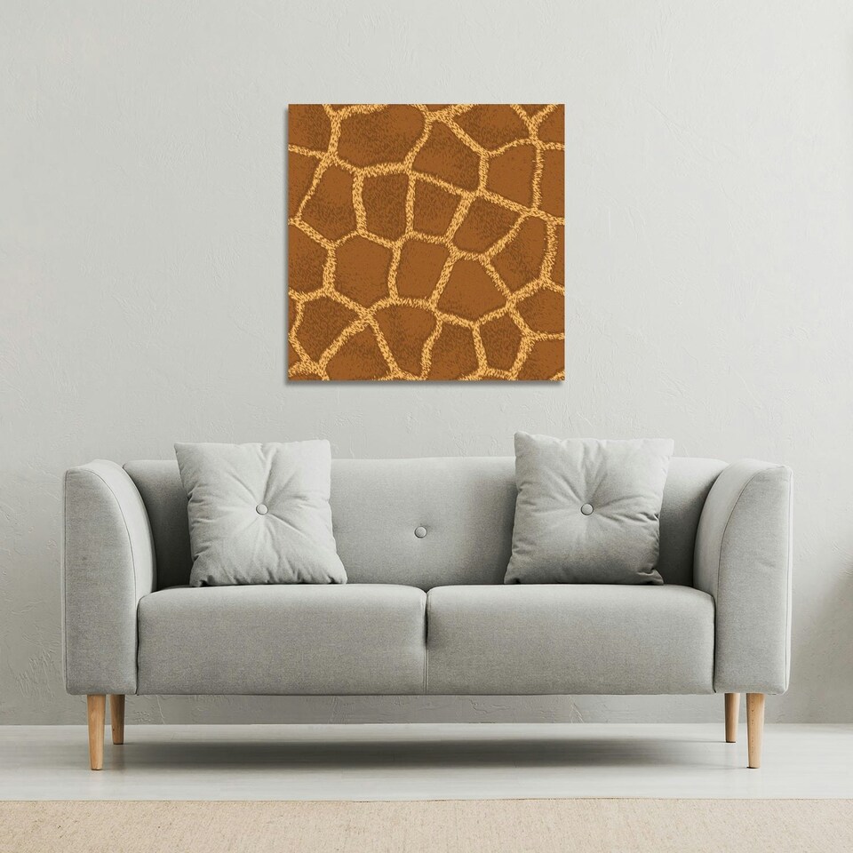 image 1 of Giraffe Print (Canvas Print) 101 x 101 x 4cm