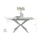 image 5 of Furniturebox Lira 120cm Rectangular Extending White High Gloss 4 6 Seat Dining Table
