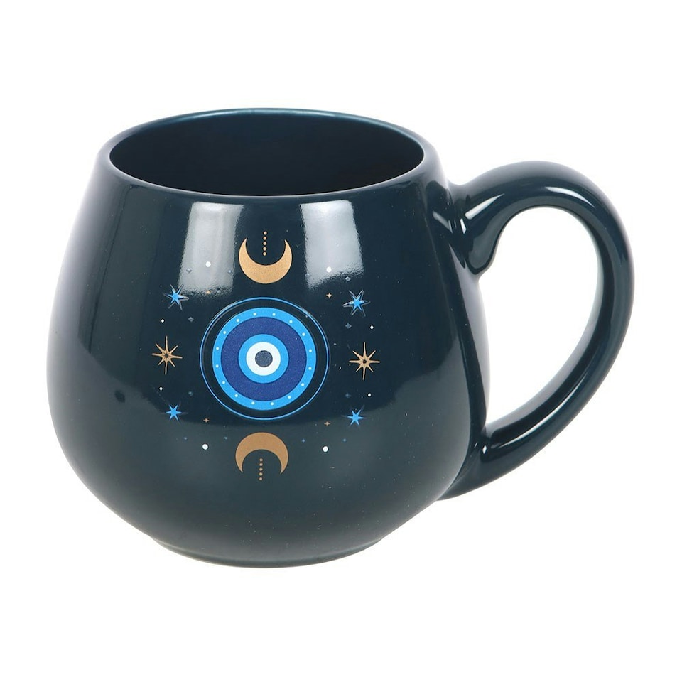 image 1 of All Seeing Eye Rounded Mug 500ml Blue
