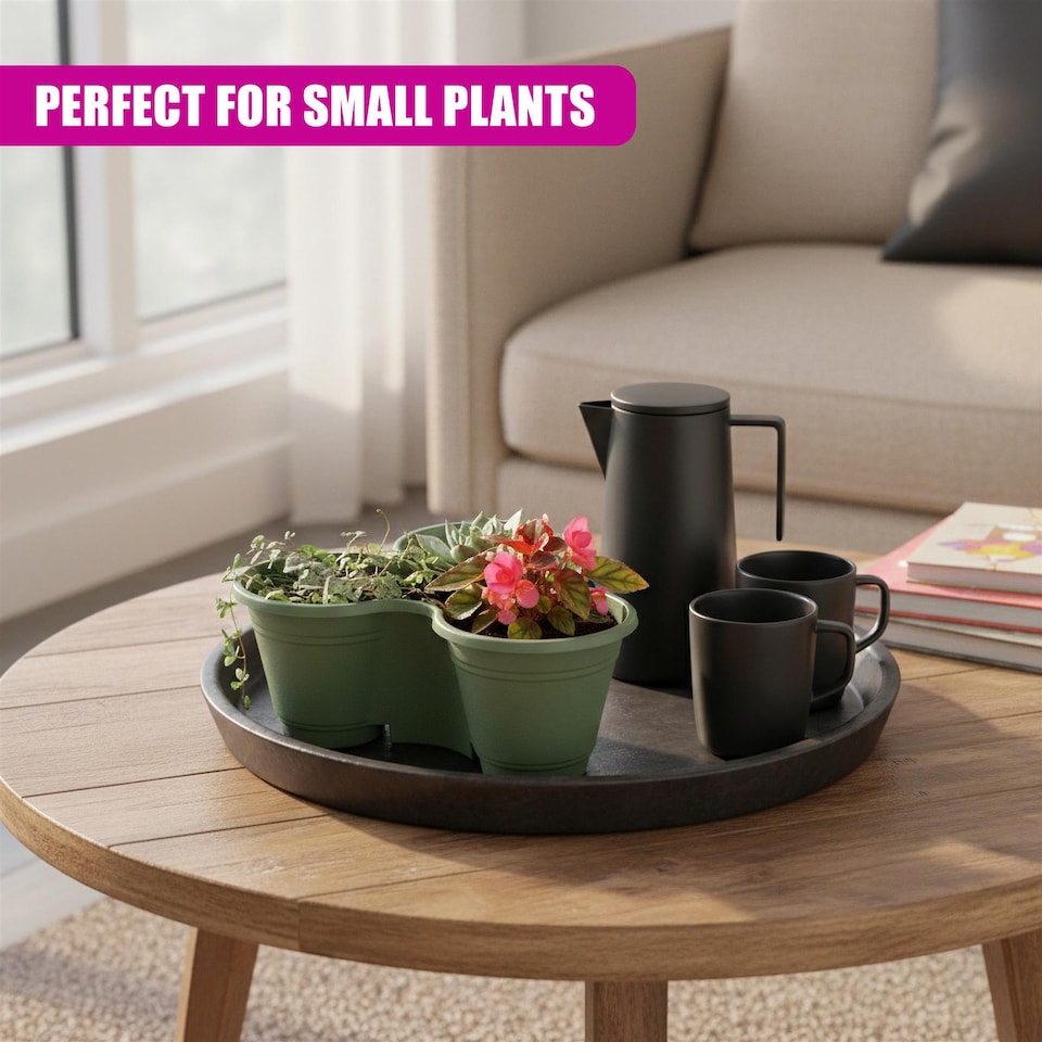 image 1 of GEEZY Set Of 6 Stackable Strawberry Planters Plastic Vertical Garden Green