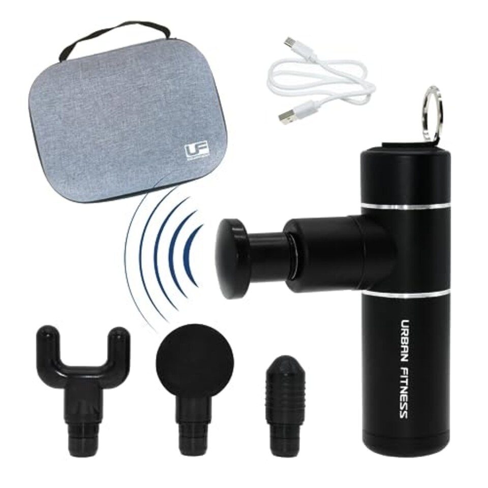 image 1 of Urban Fitness Mini Massage Gun, Black
