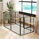 image 7 of PawHut Dog Playpen, 6 Panels Puppy Pen Dog Playpen, 80cm High, Grey