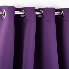 Woven Thermal Blackout Eyelet Curtains Amethyst 168cm x 137cm Purple | Purple