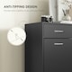 image 6 of HOMCOM Slim Shoe Cabinet with 2 Flip Drawers for 12 Pairs of Shoes Black 