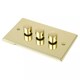 image 3 of Volex Crabtree Brass Gold 3-Gang Dimmer Light Switch