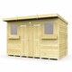 image 1 of 10 x 7 Feet Pent Summer Shed - Wood - L214 x W302 x H201 cm Brown