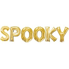 Halloween Gold SPOOKY Small Air Fill Balloon Kit 40cm