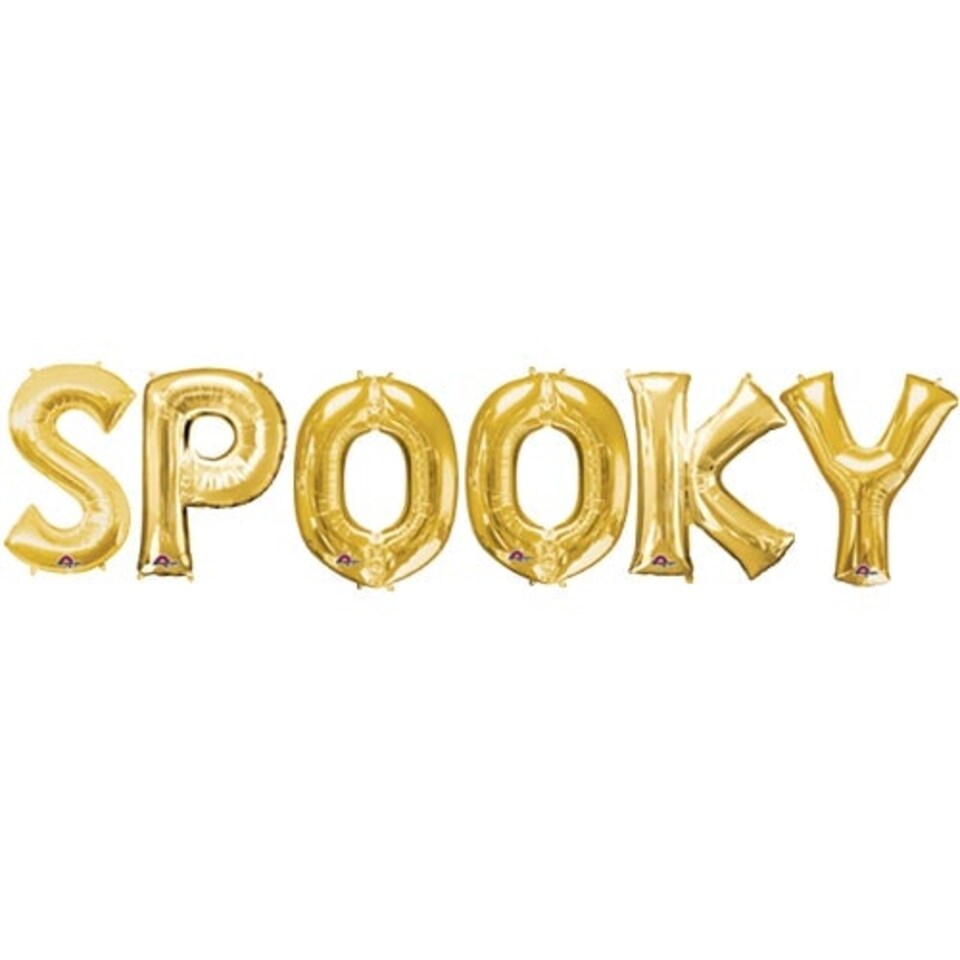 Halloween Gold SPOOKY Small Air Fill Balloon Kit 40cm