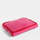 image 1 of OHS Sherpa Bind Rectangular Soft Plump Plush Cosy Pet Dog Cat Crate Cushion Bed Mat Multi | Pink and Red | L