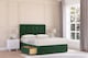 image 1 of Sloomy Highbury Emerald Plush Divan Bed With Mattress 4 Drawers With 54" Floor Standing Headboard 4' Small Double | Green | Emerald | Small Double | 1
