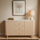image 2 of Bundi Natural Marble & Wood Extra Large Sideboard Brown