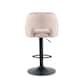 image 3 of SONARA Set of 1 Adjustable Velvet Upholstered Breakfast Bar Stools | White