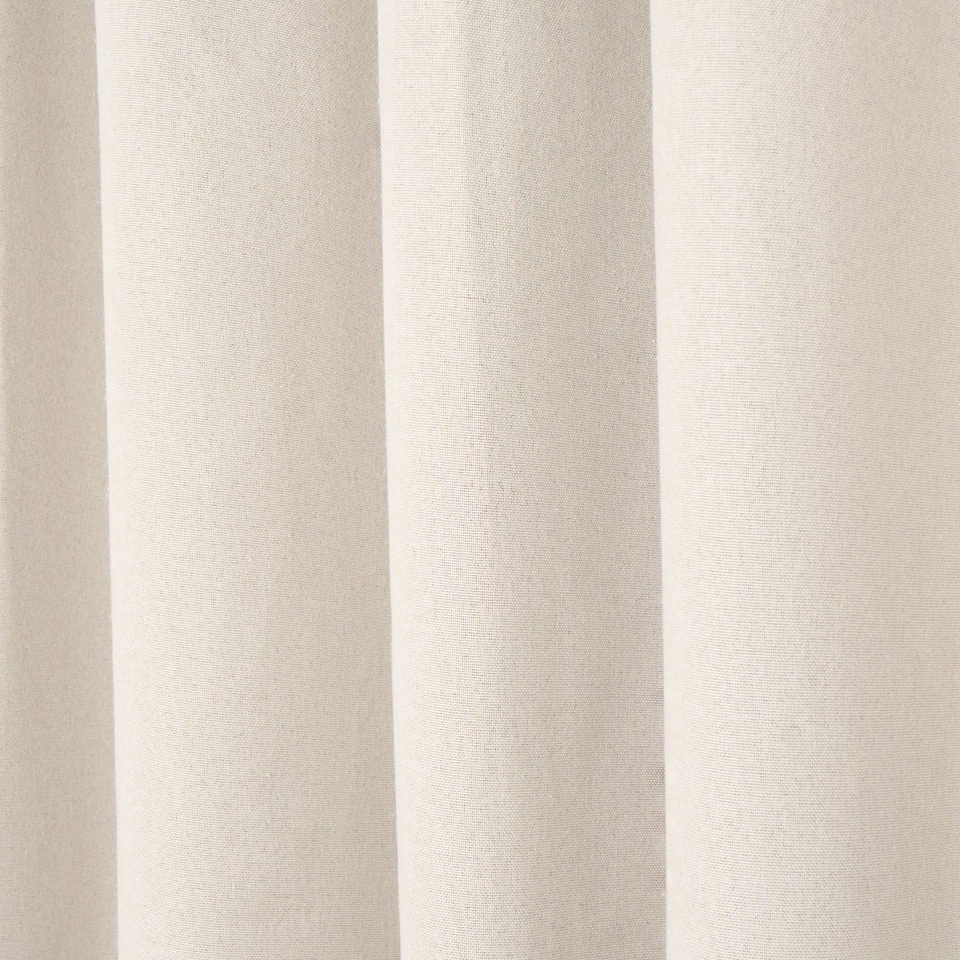 image 1 of OHS Woven Textured Blackout Eyelet Curtains, 46x54" - Cream