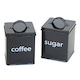 image 5 of Oypla 5 Piece Black Kitchen Canister Storage Tin Set Bread Biscuits Tea Sugar Coffee Black