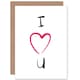 image 1 of Valentine Romance Typograph Heart You Anniversary Valentines Day Card