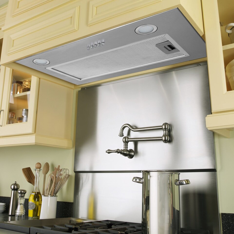 image 1 of Cookology 52cm Stainless Steel Built-In Canopy Cooker Hood