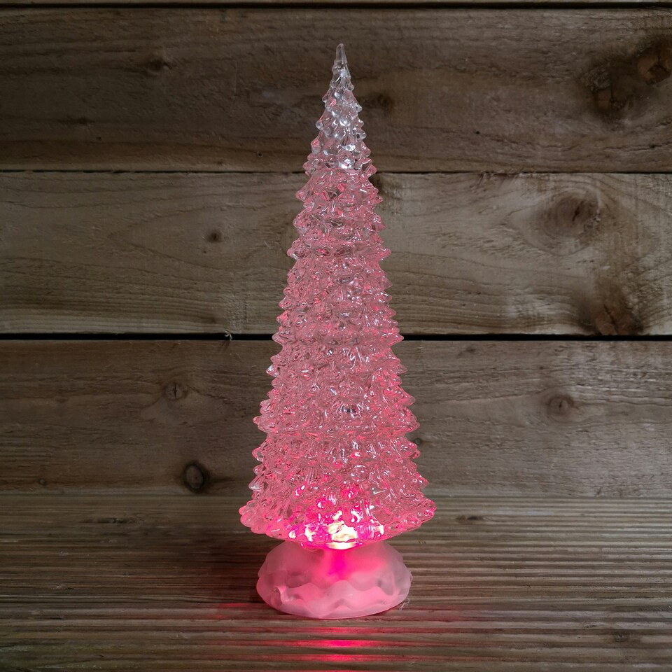 image 1 of 30cm Dual Power Water Spinner Christmas Tree with Timer & Colour Changing LED's