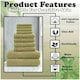 image 3 of VELVETIO 10 Piece Towel Bale Set Toronto Stripe Pattern - 100% Cotton, 450 GSM Cream | Mocha