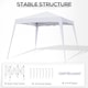 image 7 of Outsunny 3 M x 3 M Base 2.5 M x 2.5 M Top Pop Up Gazebo, 2 Person Setup Instant with Carry Bag, Height Adjustable Slant Leg Party Tent Instant Event Shelter for Garden, Patio | White