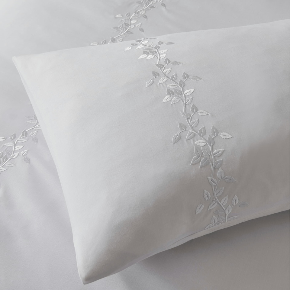 image 1 of Samantha Faiers Home Alice Leaf Embroidery Duvet Cover Set - King Size