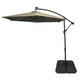 image 1 of Beige 3m LED Cantilever Parasol With Plain Base