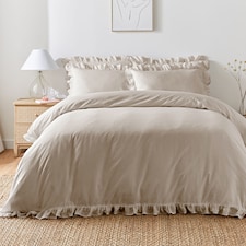 Appletree Cassia Frill Duvet Cover Set Natural