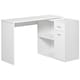image 1 of HOMCOM Computer Desk 360 Rotating Dining Table with Storage Shelf White