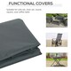 image 7 of Outsunny 200x86x82cm Patio Furniture Cover for Chairs Water Resistant Protection Grey