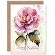 image 1 of Rose Flower Floral Watercolour her Birthday Card