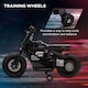 image 4 of HOMCOM 6V Kids Electric Ride On Motorcycle Vehicle with Siren, Horn, Headlights, Music, Training Wheels, for Outdoor Play, Ages 3-5 Years - Black