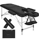 image 1 of Massage Table Set Massage Bench Massage Table 2 Zone Massage Bed Cosmetic Lounger Bag Bolsters Head And Armrests | Black | black | 1