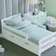 image 3 of Junior Vida Taurus Toddler Bed With Storage Drawer, White, 70 x 140cm