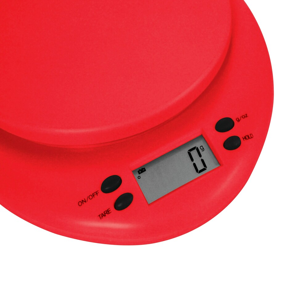 image 1 of CKSP01-Casa - Kitchen Scale W/ Clear Bowl - Fresco Red