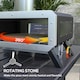 image 4 of Outsunny Wood Fired Pizza Oven with Rotating Pizza Stone and Cover, Black