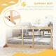image 4 of PawHut Adjustable Wooden Pet Gate Freestanding Dog Barrier for Doorway