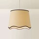 image 4 of ValueLights Dutton Natural Black Trim Scallop Large Ceiling Lamp Shade | Black