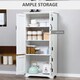 image 4 of HOMCOM Accent Floor Storage Cabinet, Kitchen Cupboard w/ 2 Large Doors