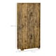 image 5 of HOMCOM Farmhouse 4-Door Cabinet, Freestanding Tall Cupboard with Storage Shelves for Bedroom & Living Room, Rustic Wood Effect