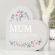 image 3 of Personalised Floral Free Standing Heart Ornament