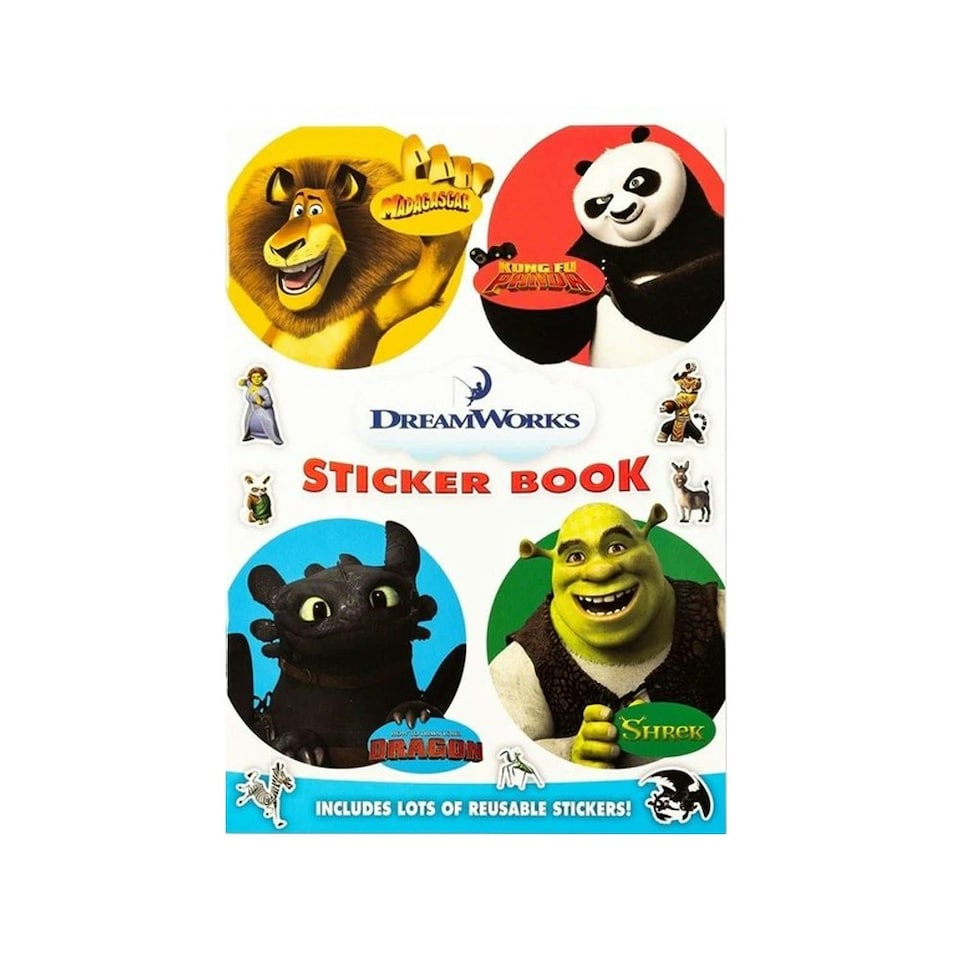 DreamWorks Reusable Characters Sticker Book - Multicoloured - One Size