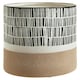 image 1 of Interiors by Premier Large Striped Planter, Ceramic planter For Indoor Plants, Home Décor with Indoor flower pot for Living Room Multi