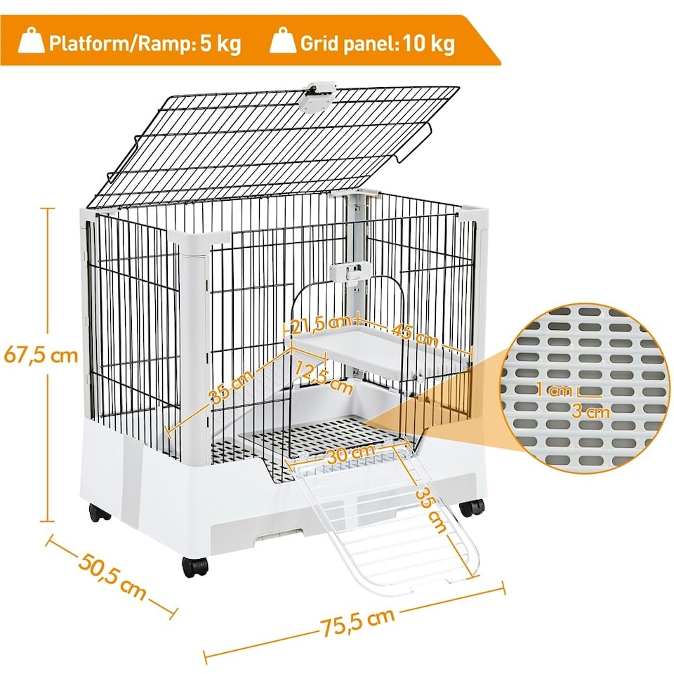 image 1 of Yaheetech Small Animal Cage Habitat On Wheel