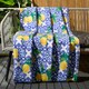 image 2 of OHS 10 x Lemon Ultra Soft Polar Throw Blanket, 120x150cm - Blue/Yellow