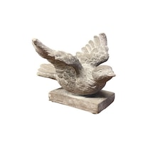 Decorative Bird Ornament - Resin - L12 x W12 x H13 cm - Grey